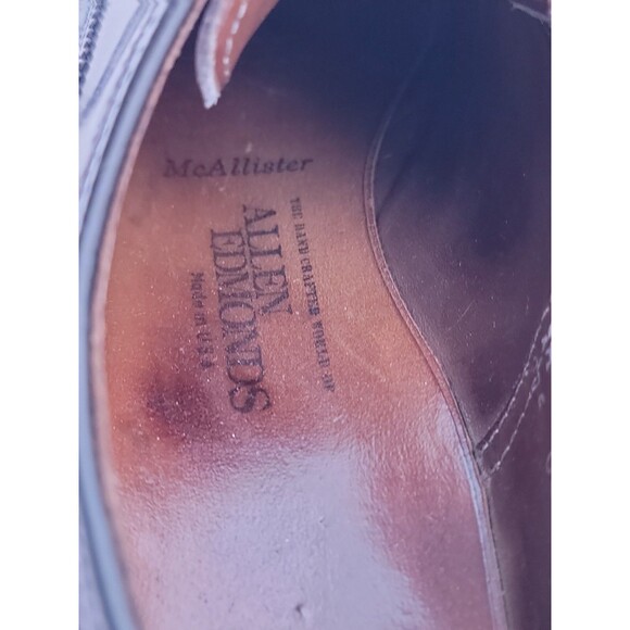 Allen Edmonds Mcallister Burgundy Wingtip Oxford Dress Shoe Men's size 9.5 B - Picture 12 of 14